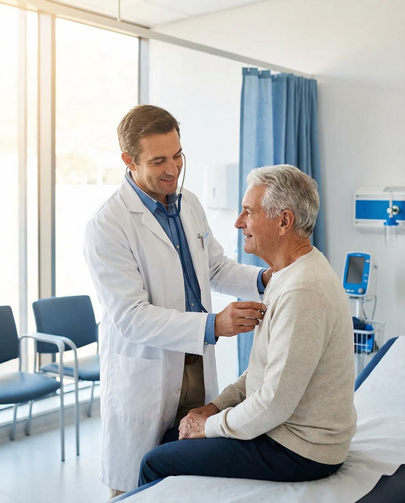 Physician consulting with a patient